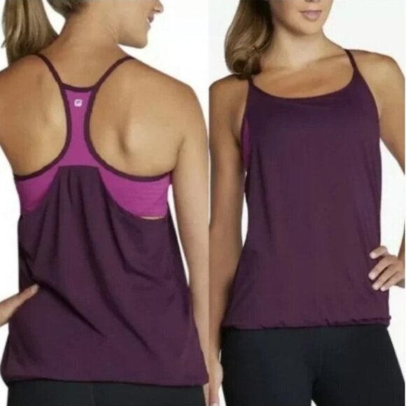 Fabletics Norwalk Built in Sports Bra Racer Back Athletic Tank Top Small Women - Picture 1 of 8